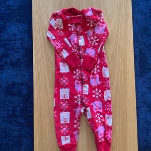 Hanna Anderson Christmas Owl Pajamas 6-12 mnths